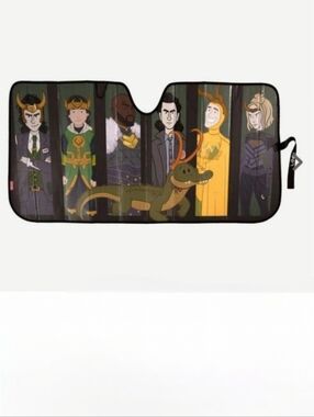 Marvel Loki Variants Sunshade Accordion Windshade Portrait Panel Disney New OOS